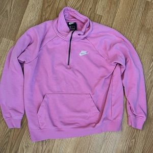 Nike Women’s pink pullover half-zip size M